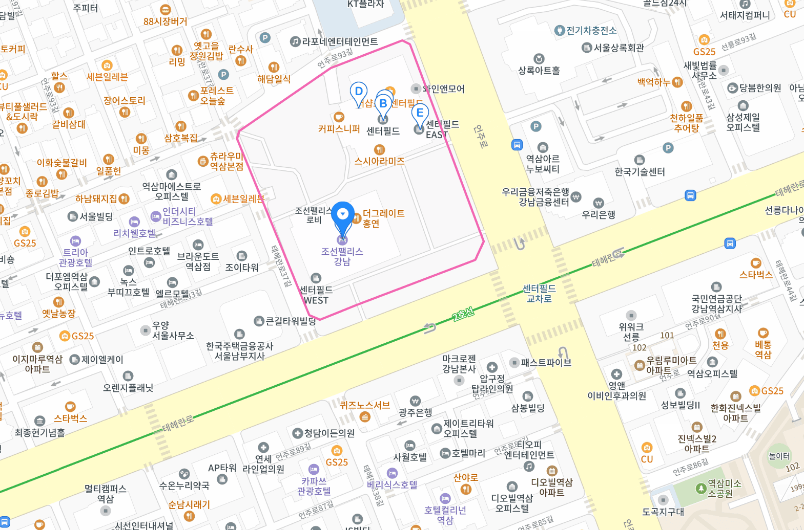 매장 위치 지도